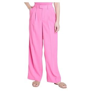 A New Day Women’s Classic Wide Leg Fluid High Rise Trouser Pants Pink Size 16